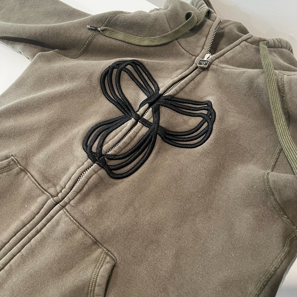 TNA Dark Green Hoodie with Black Logo